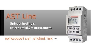 Spínací hodiny s astronomickým programem - AST Line